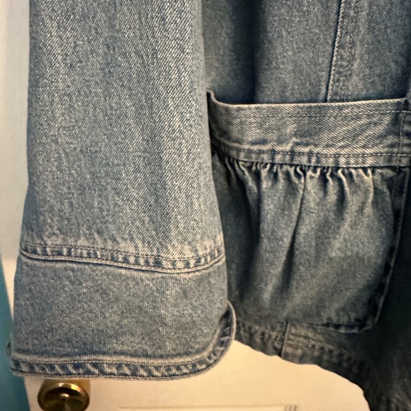 Ladies J. Jill "Out of the Blue" Denim Jacket W/Inner Lace Gathered Back MED - Picture 10 of 16